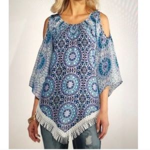 Cato cold shoulder top